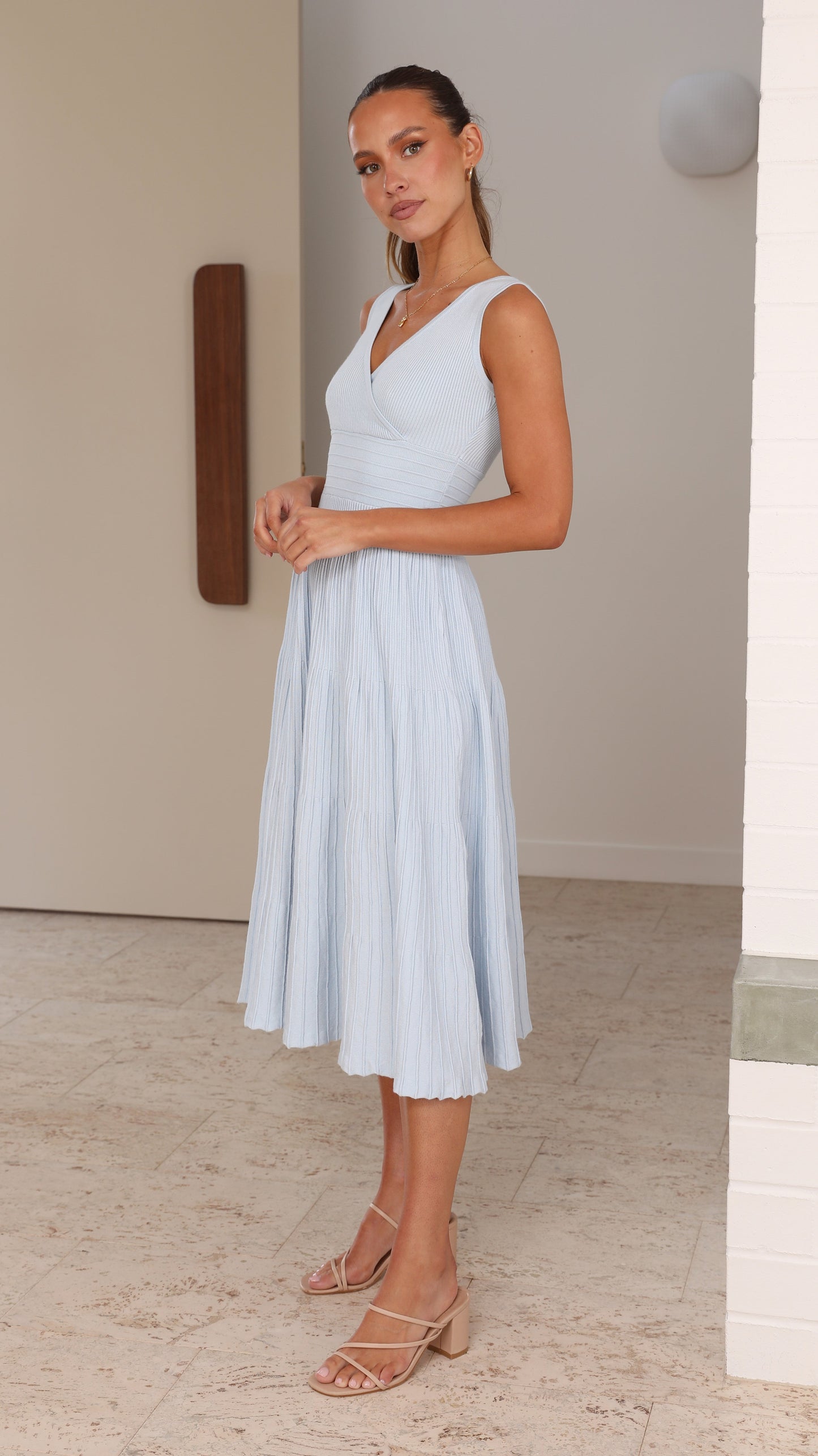 Jayde Knit Dress - Light Blue