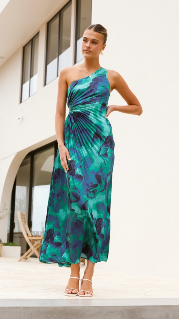 Laken Maxi Dress - Green Print