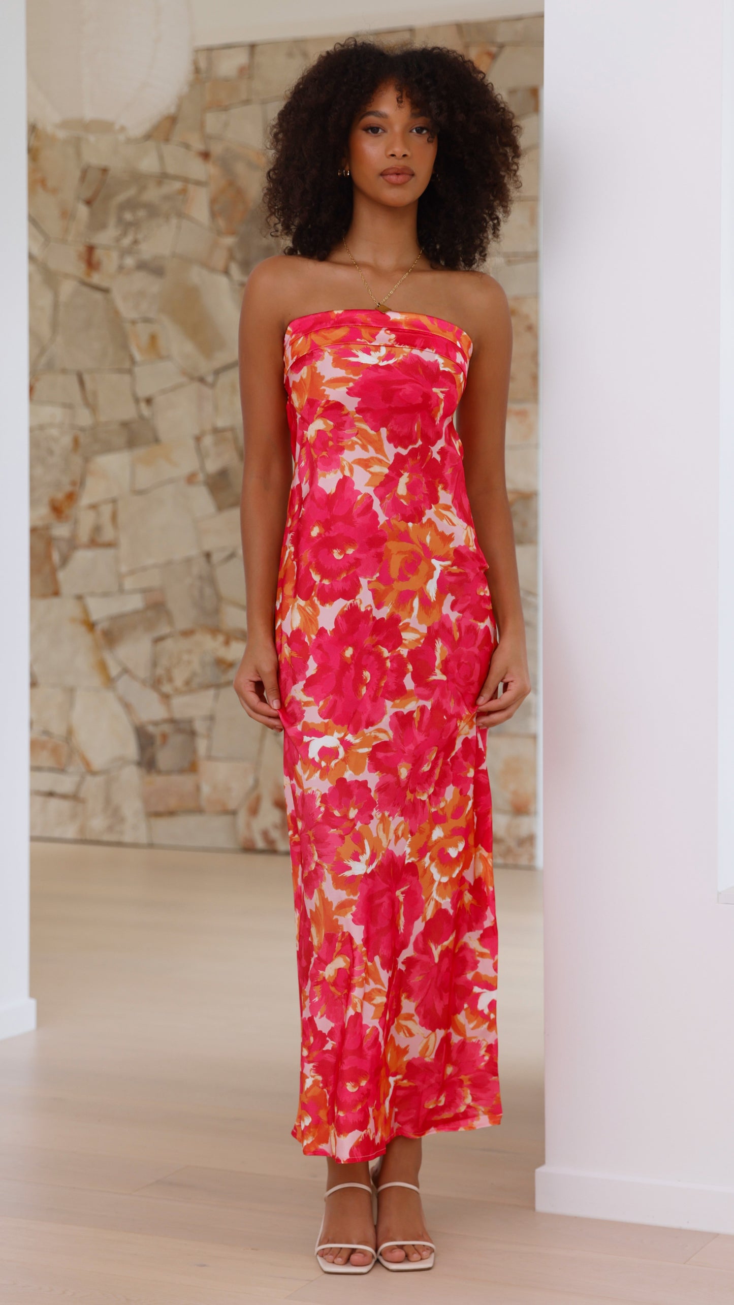 Miya Maxi Dress - Pink/Red Floral