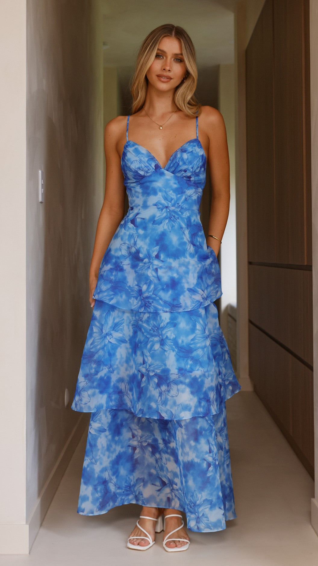 Kelli Maxi Dress - Blue Floral