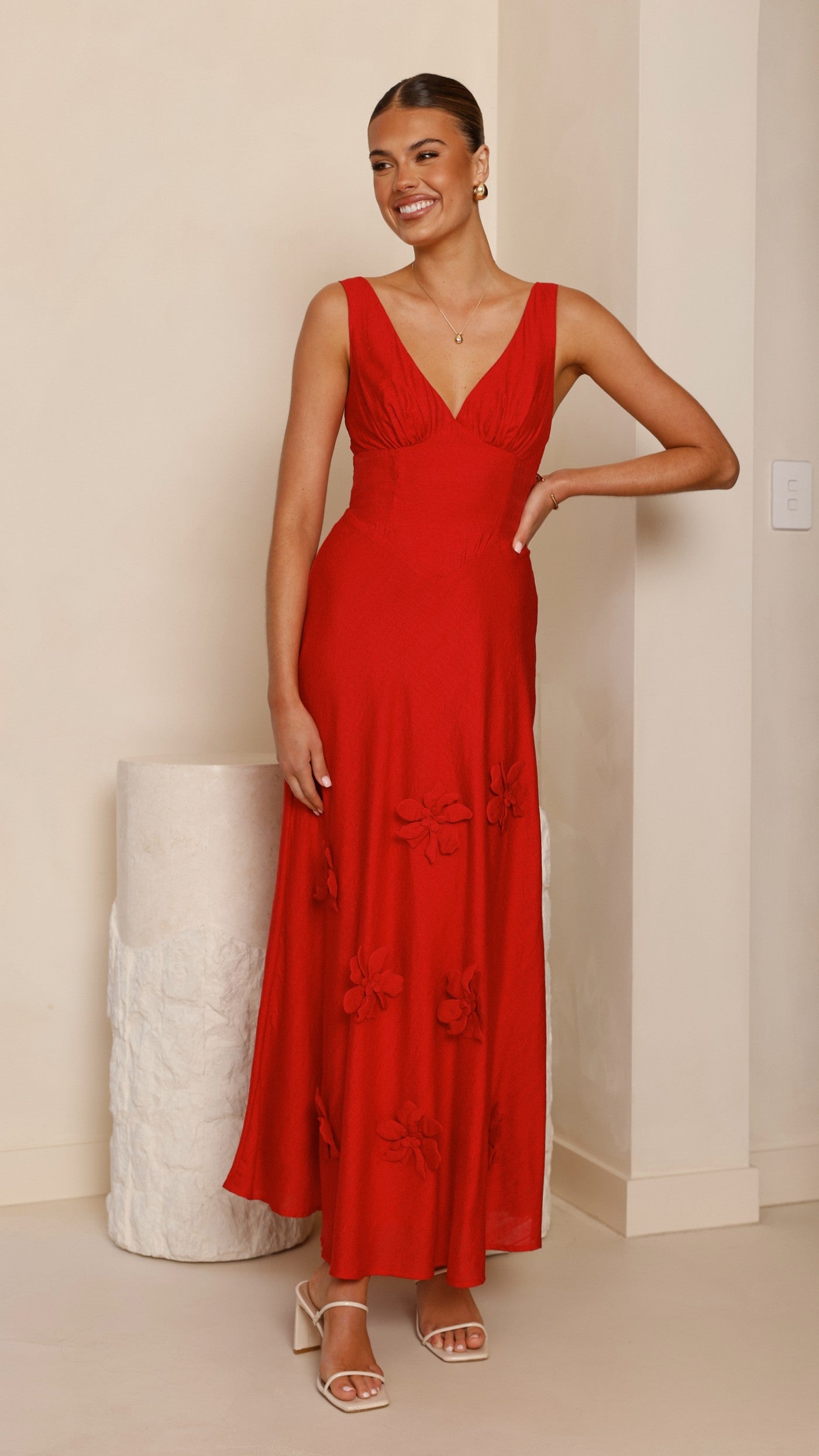 Lavara Maxi Dress - Red