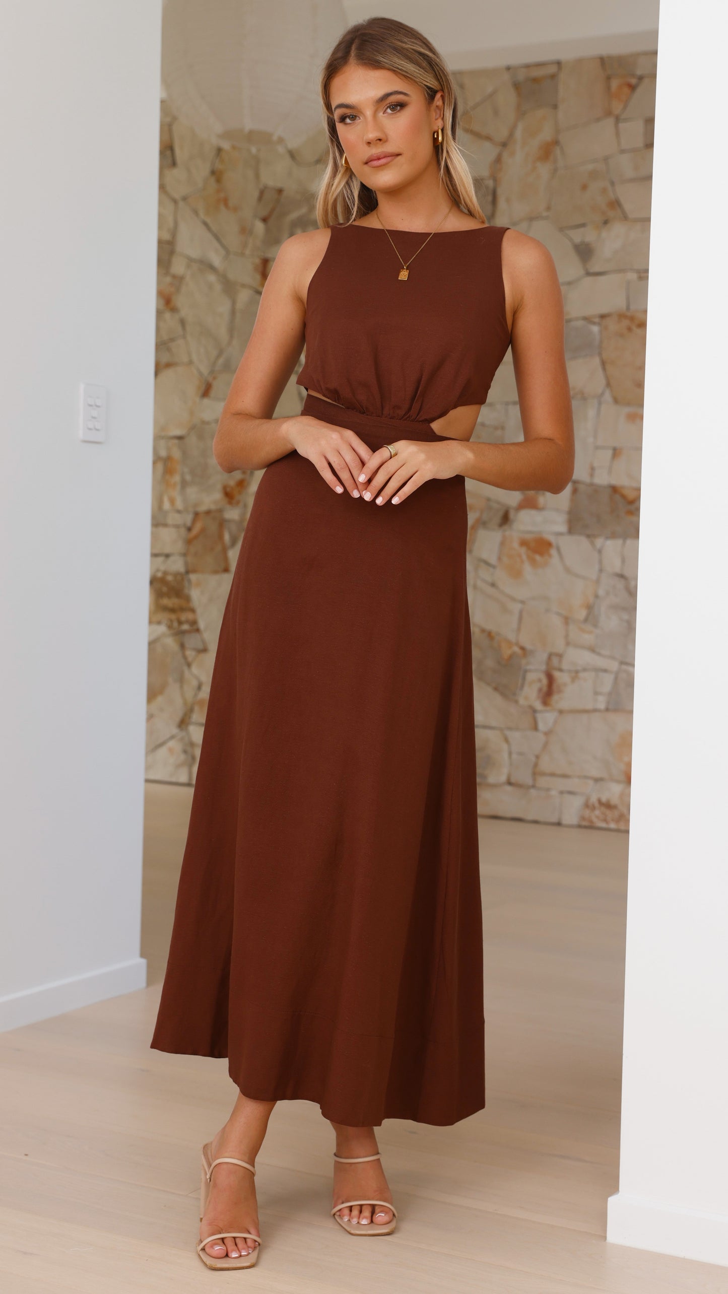Kimberley Maxi Dress - Chocolate