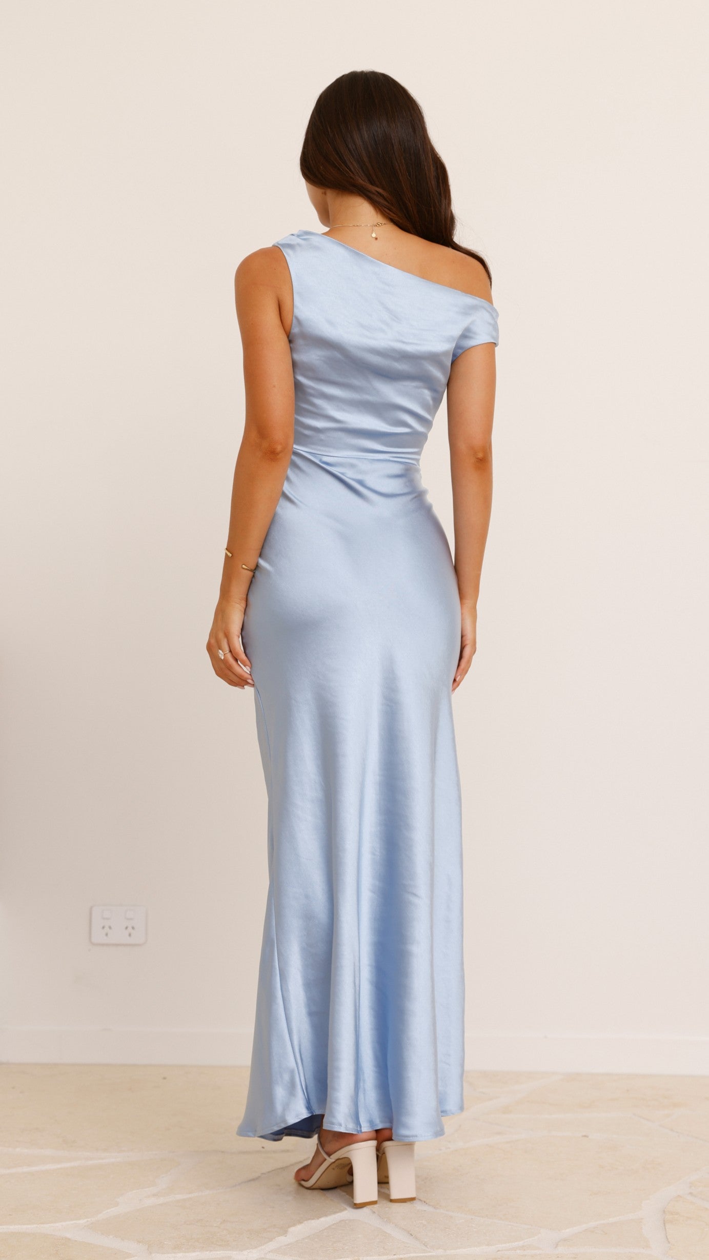 Auria Off Shoulder Maxi Dress - Blue