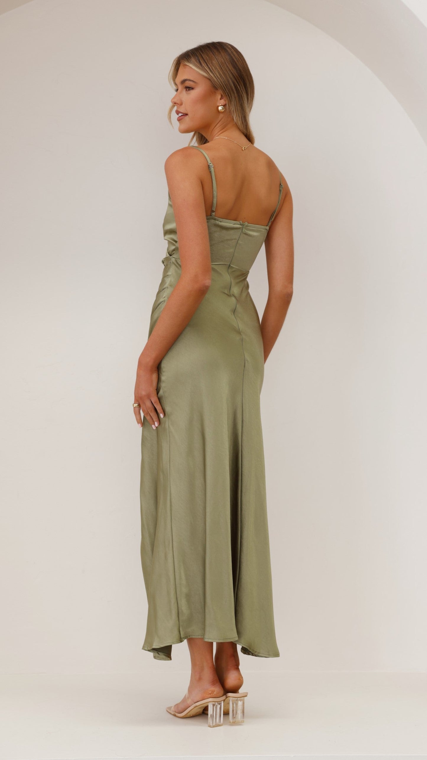 Elsa Midi Dress - Olive