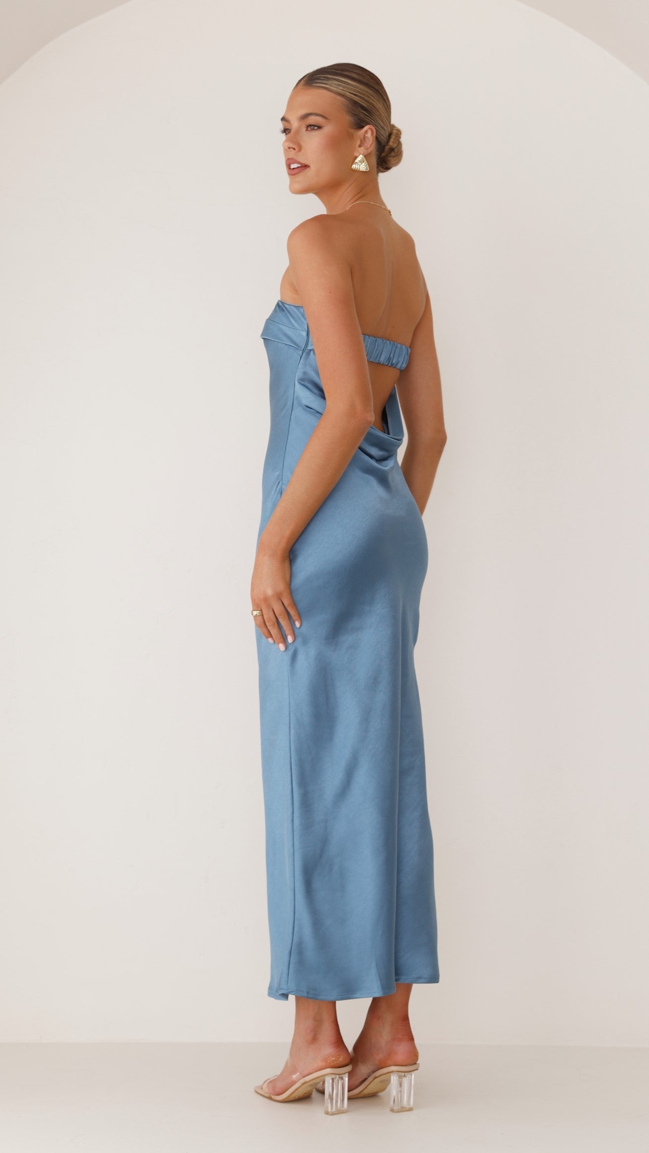 Gisele Maxi Dress - Steel Blue