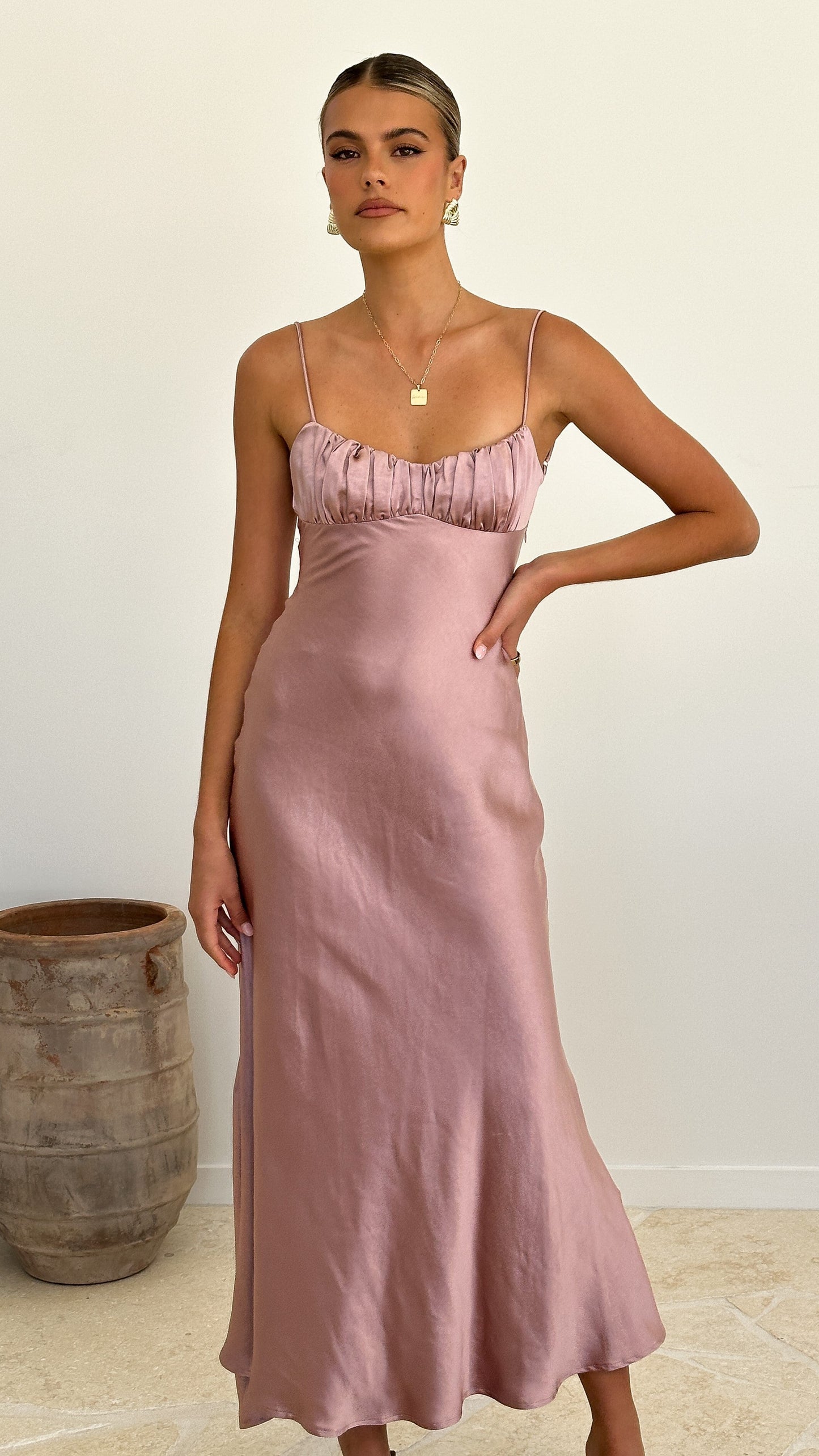 Rue Maxi Dress - Dusty Pink