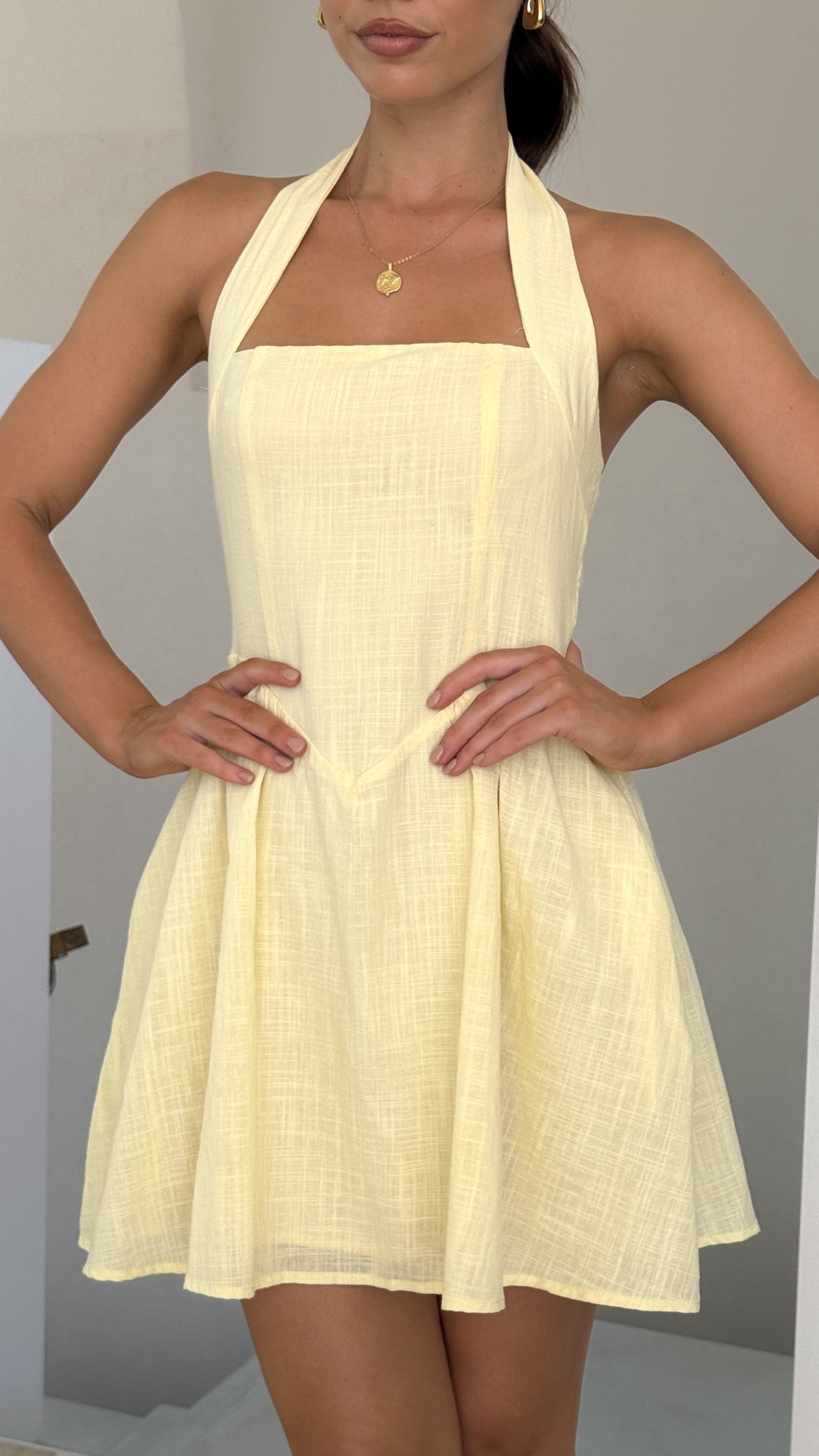 Peyton Mini Dress - Yellow