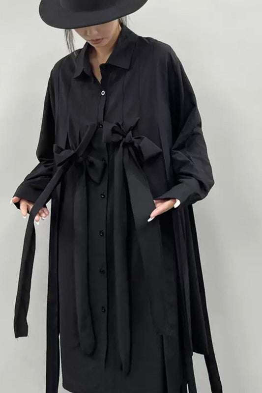 Long Sleeve Carwash Drape Style Dress
