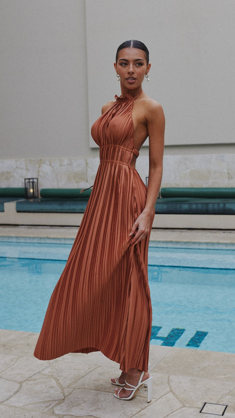 Frances Maxi Dress - Rust