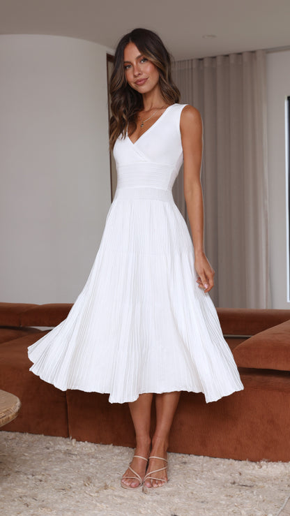 Jayde Knit Dress - White