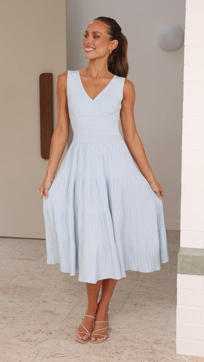 Jayde Knit Dress - Light Blue