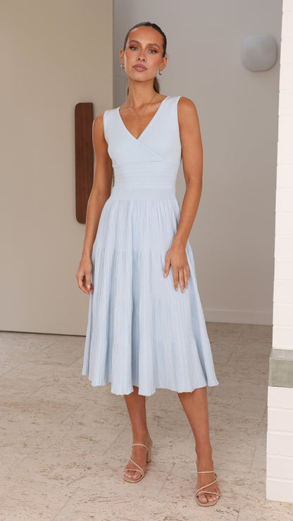 Jayde Knit Dress - Light Blue