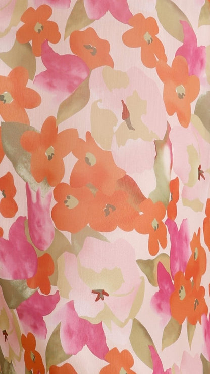 Calais Maxi Dress - Orange Floral