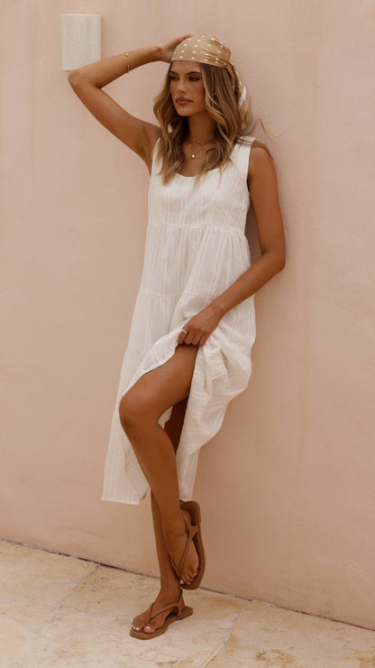 Liza Midi Dress - White