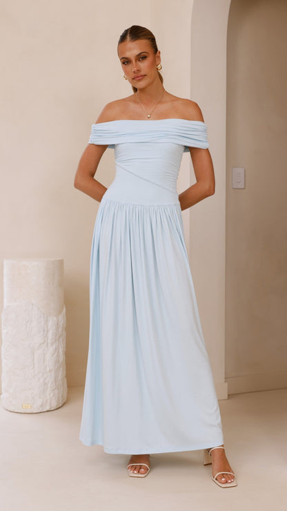 Manalla Maxi Dress - Sky Blue
