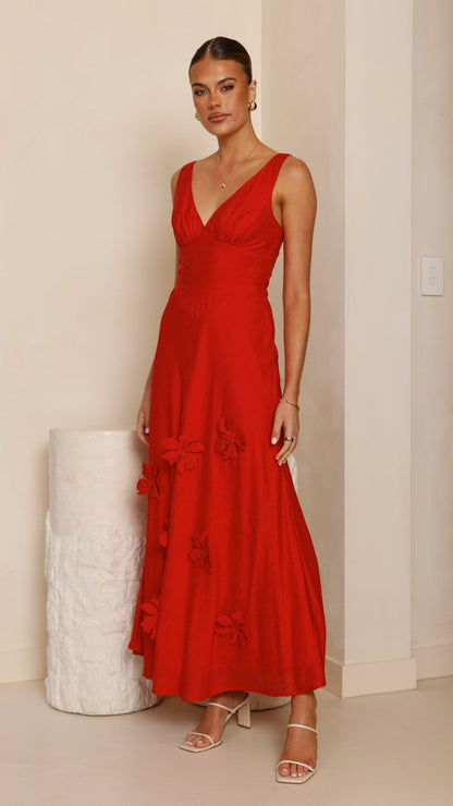 Lavara Maxi Dress - Red