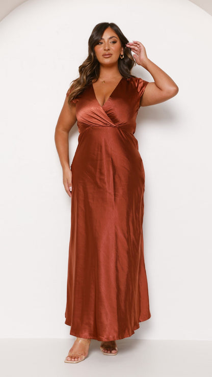 Selma Maxi Dress - Rust