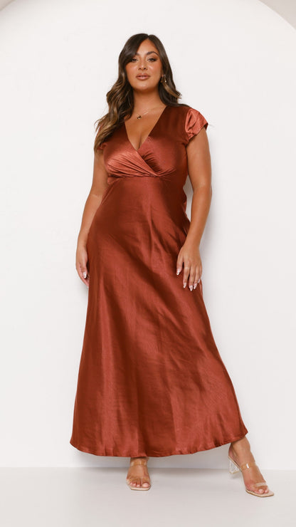 Selma Maxi Dress - Rust
