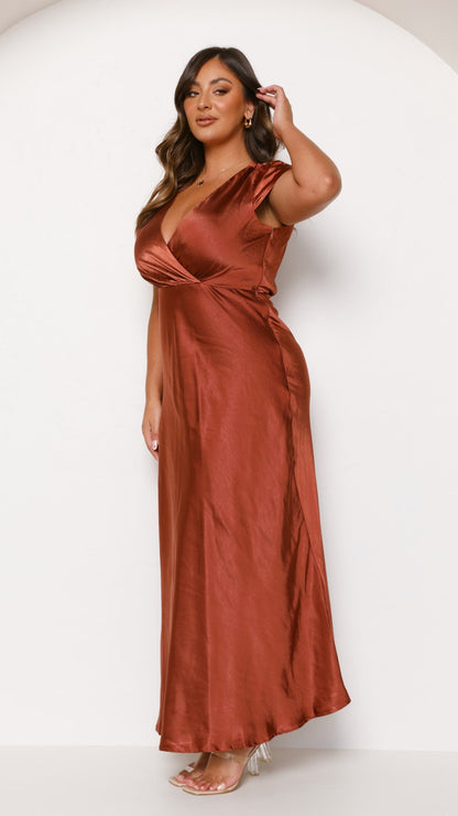Selma Maxi Dress - Rust