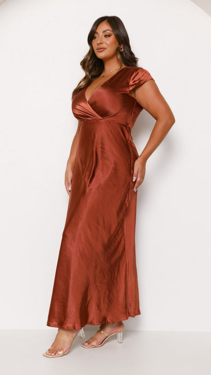 Selma Maxi Dress - Rust