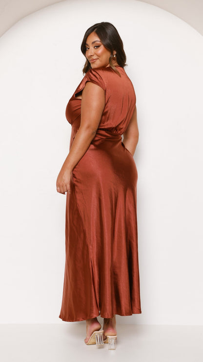 Selma Maxi Dress - Rust