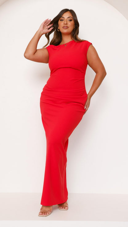 Lilah Maxi Dress - Red