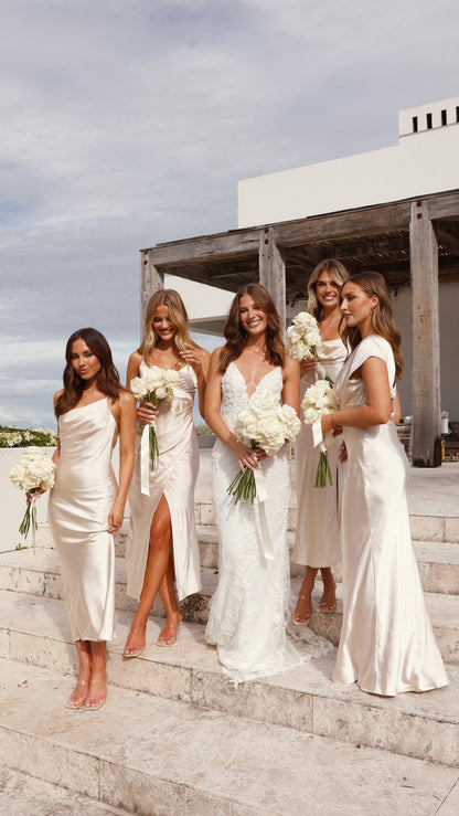 Josephina Midi Dress - Champagne