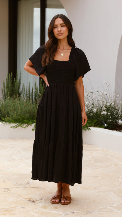 Lainey Midi Dress - Black