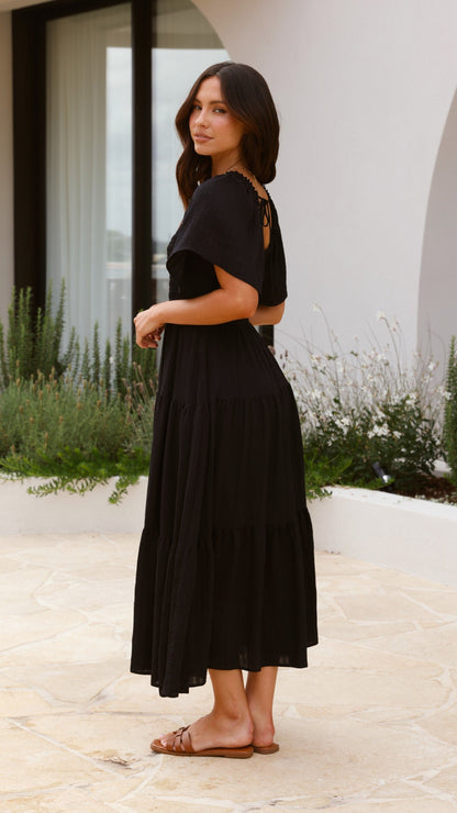 Lainey Midi Dress - Black
