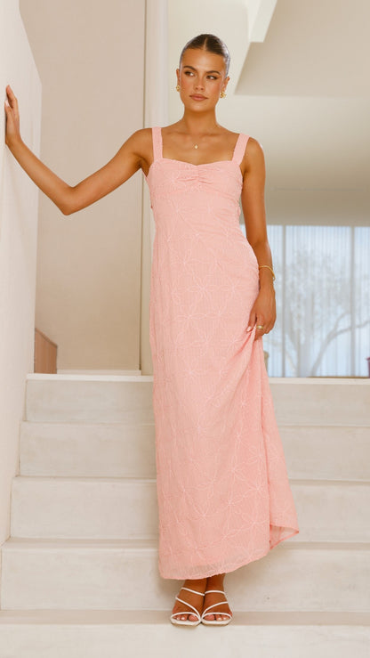 Gianna Maxi Dress - Pink Lace