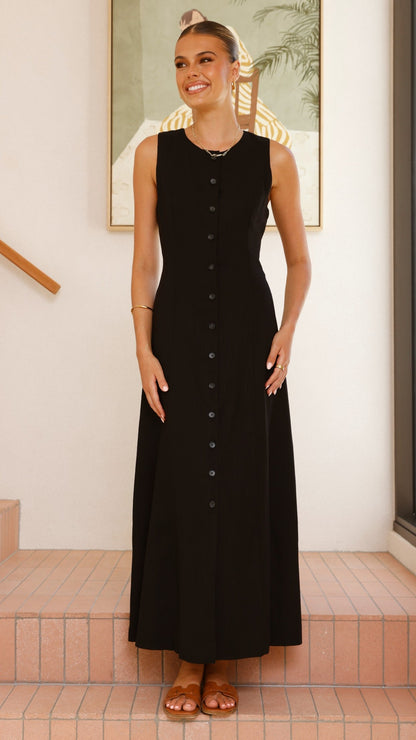 Lina Maxi Dress - Black