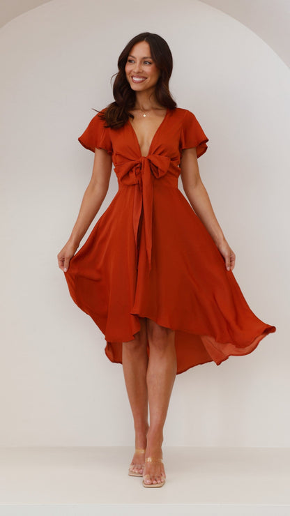 Sunny Daze Dress - Rust