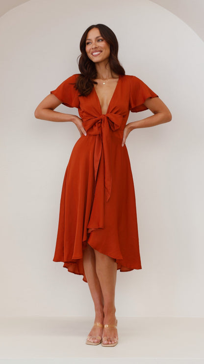 Sunny Daze Dress - Rust