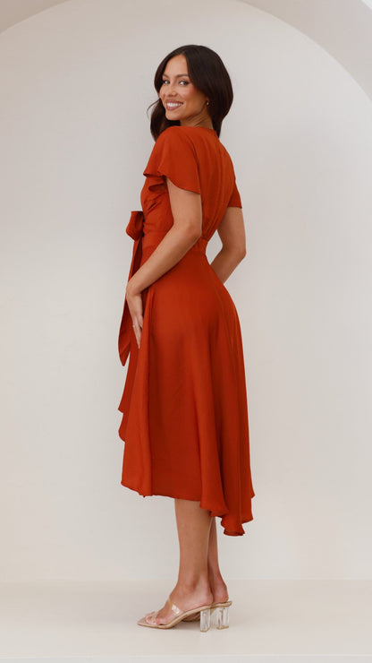 Sunny Daze Dress - Rust