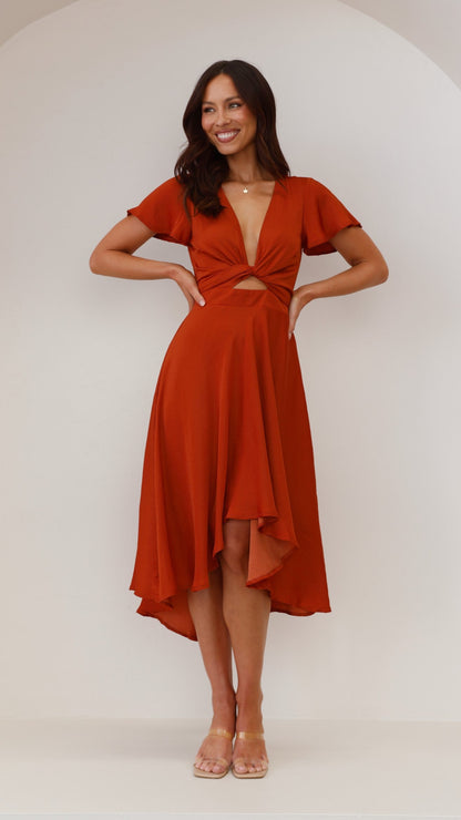 Sunny Daze Dress - Rust