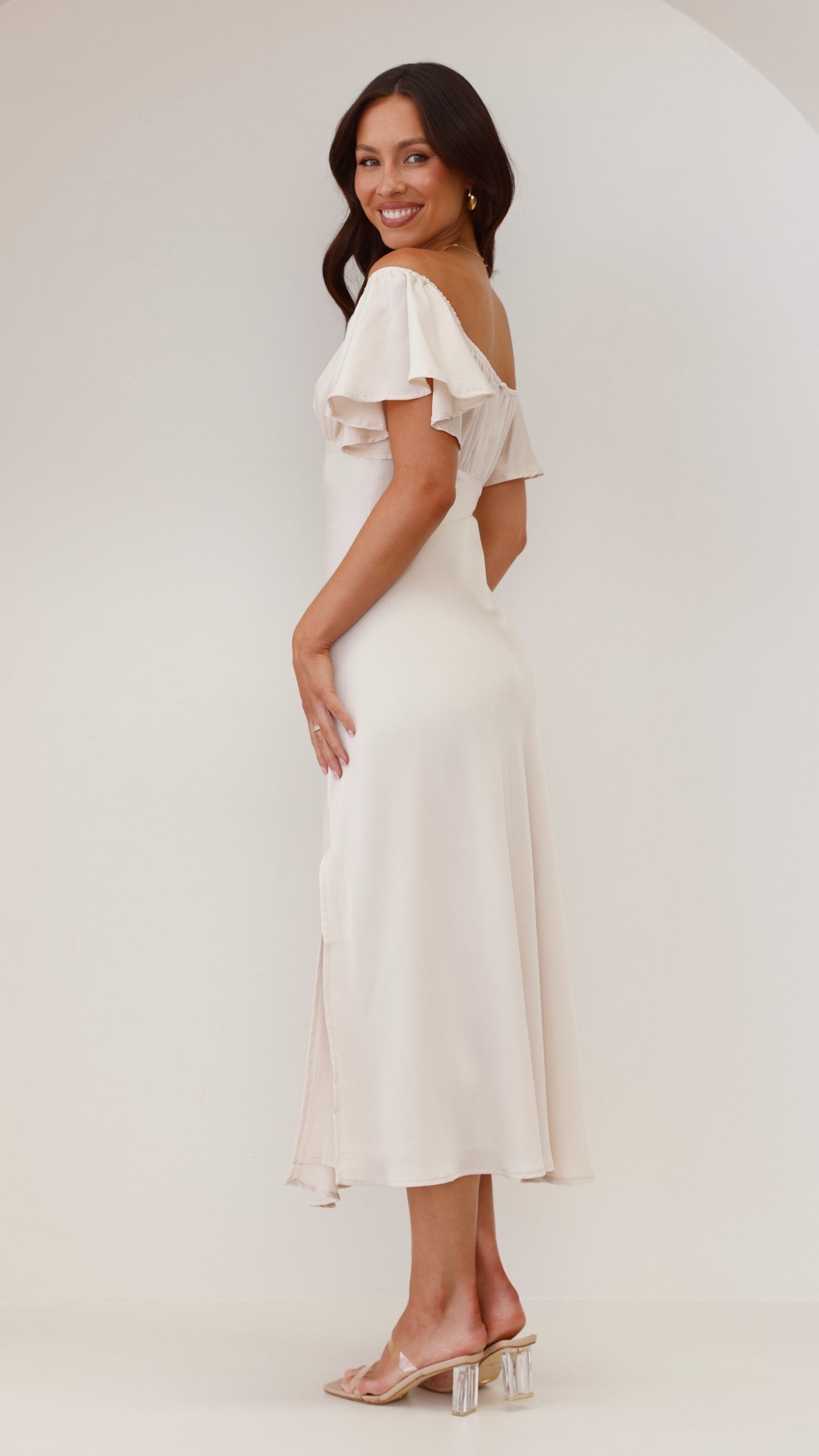 Louisa Midi Dress - Ivory