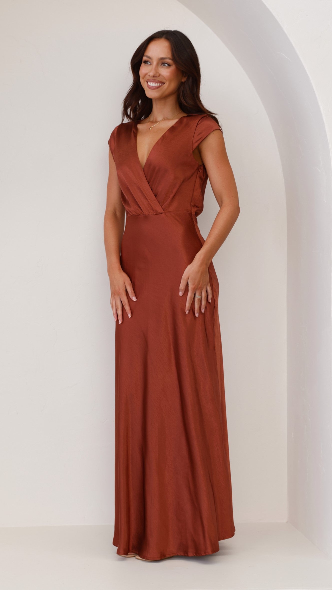 Selma Maxi Dress - Rust