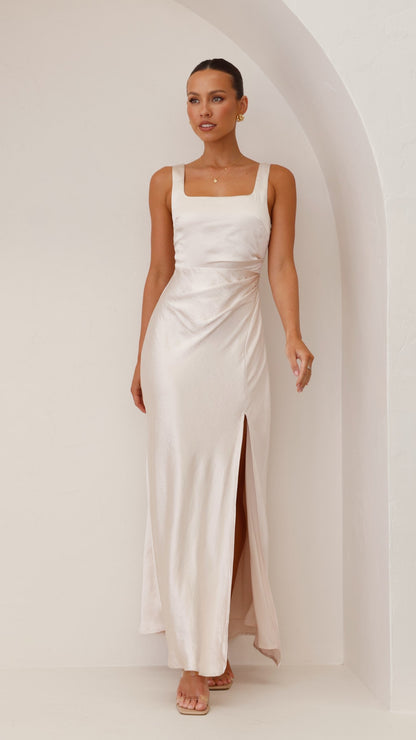 Alaria Maxi Dress - Champagne