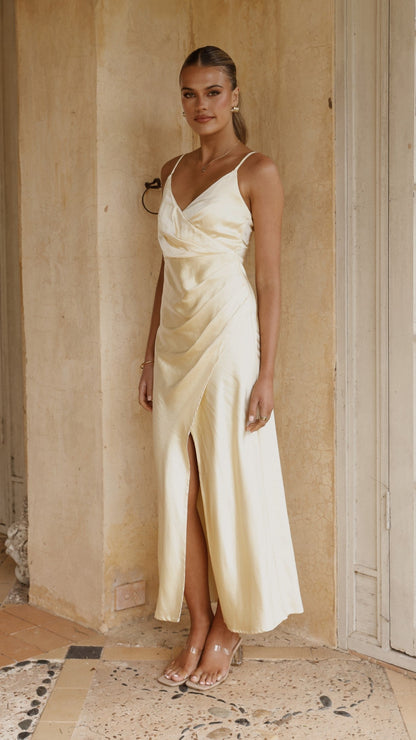 Elsa Midi Dress - Yellow