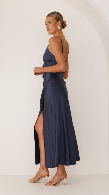 Elsa Midi Dress - Navy