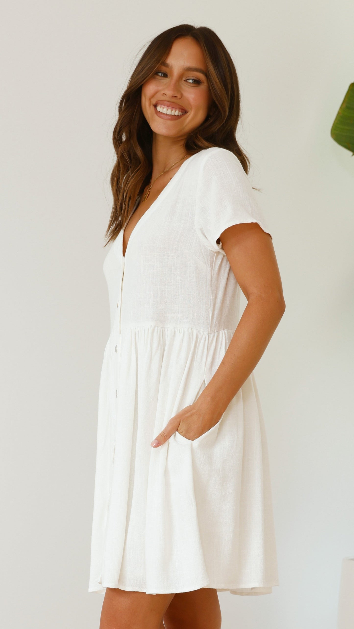 Courtney Mini Dress - White