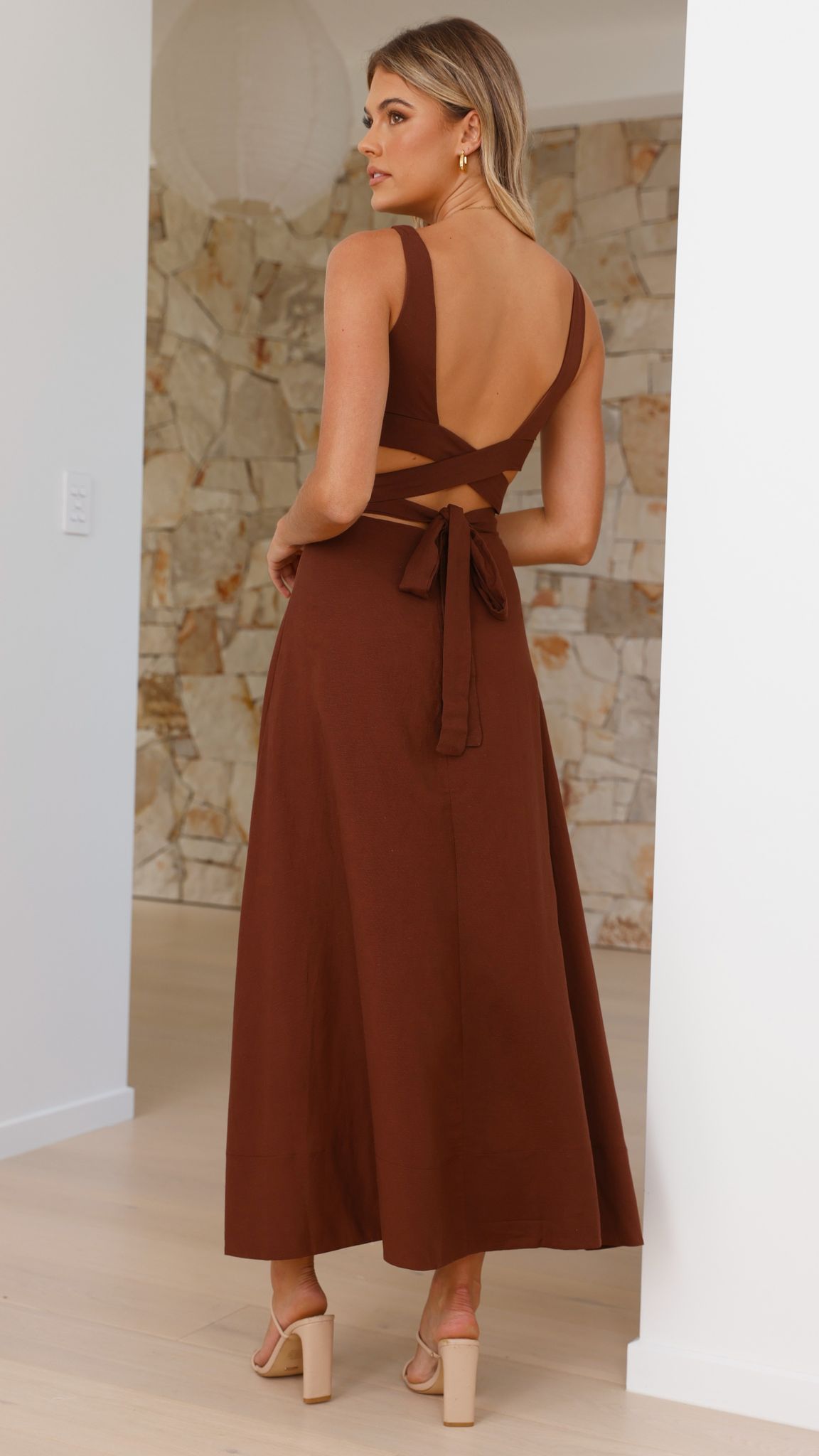 Kimberley Maxi Dress - Chocolate