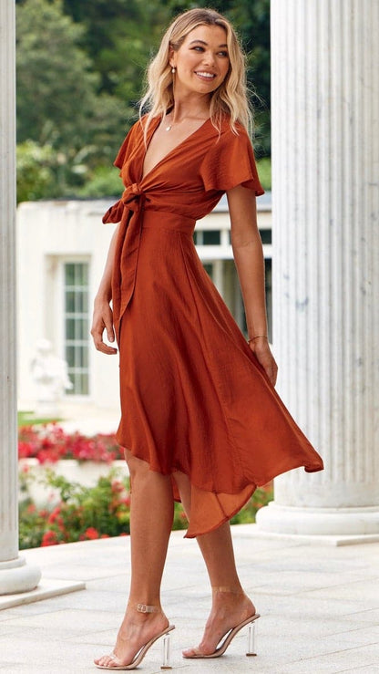 Sunny Daze Dress - Rust