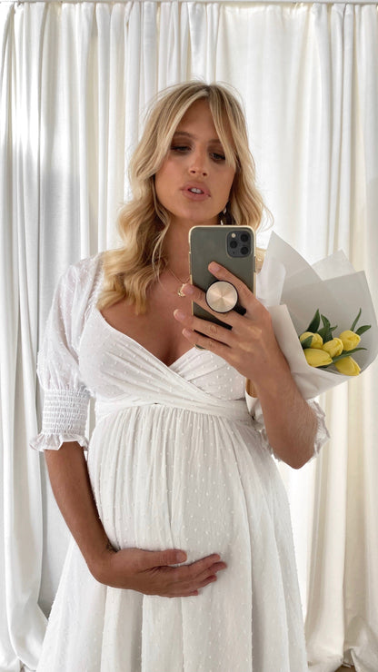 Cierra Midi Dress - White