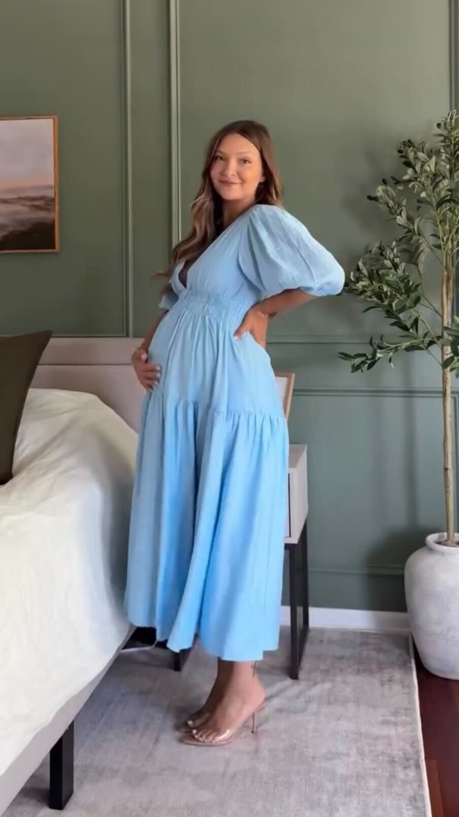 Erin Midi Dress - Blue