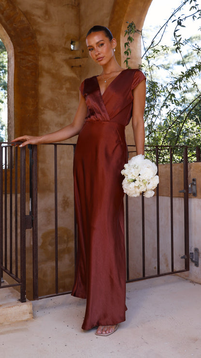 Selma Maxi Dress - Rust
