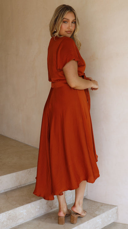 Sunny Daze Dress - Rust