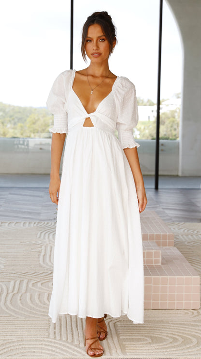 Cierra Midi Dress - White