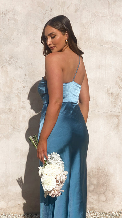 Margot Maxi Dress - Steel Blue