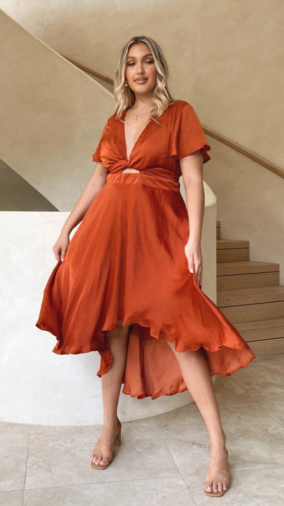 Sunny Daze Dress - Rust